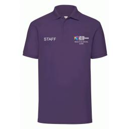 PURPLE - Unisex Polo Shirt with embroidered college logo (Student or Staff)