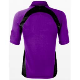Purple & Black Sports Poloshirt - Standard Fit